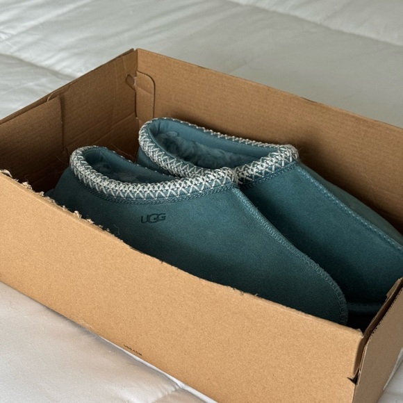 UGG Teal Slip-On Shearling-Lined Women's Slippers - Picture 6 of 7